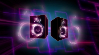 Animated Backgrounds For Powerpoint, Loudspeaker, Bass, Music, Light, Digital