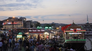 Free  People Walking Stock Video, City, Architecture, Night, Cityscape, Stall