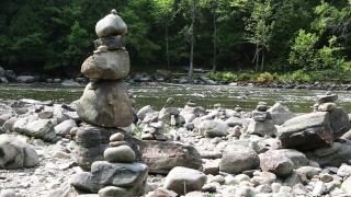 Free Car Driving Stock Footage, Tree, River, Rock, Stone, Water