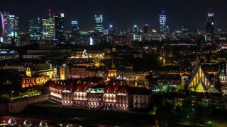 Free Coffee Shop Stock Video, Business District, Night, City, Skyline, Cityscape