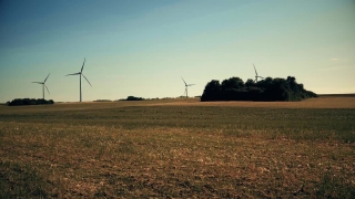 Free Cool Background Video Loops, Turbine, Sky, Field, Landscape, Farm