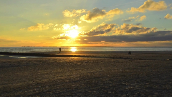 Free Fire Background Video, Sunset, Sun, Ocean, Sky, Beach