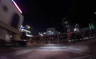 Free Gold Stock Footage, Expressway, Intersection, Night, Road, City