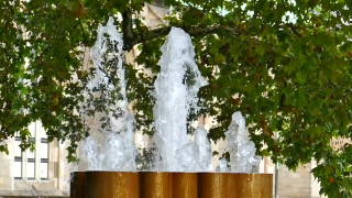 Free Motion Background, Fountain, Structure, Tree, Waterfall, Water