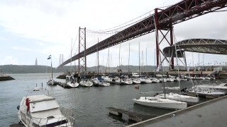 Free People Walking Stock Footage, Pier, Support, Device, Marina, Bridge