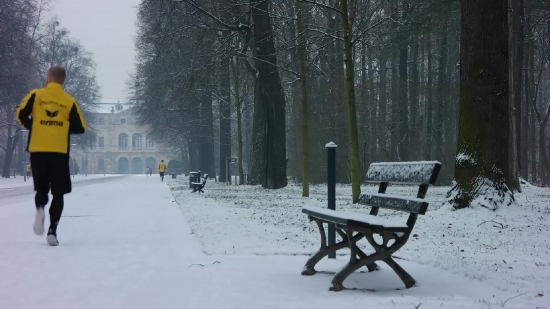 Free Presentation Background, Park Bench, Bench, Seat, Snow, Furniture